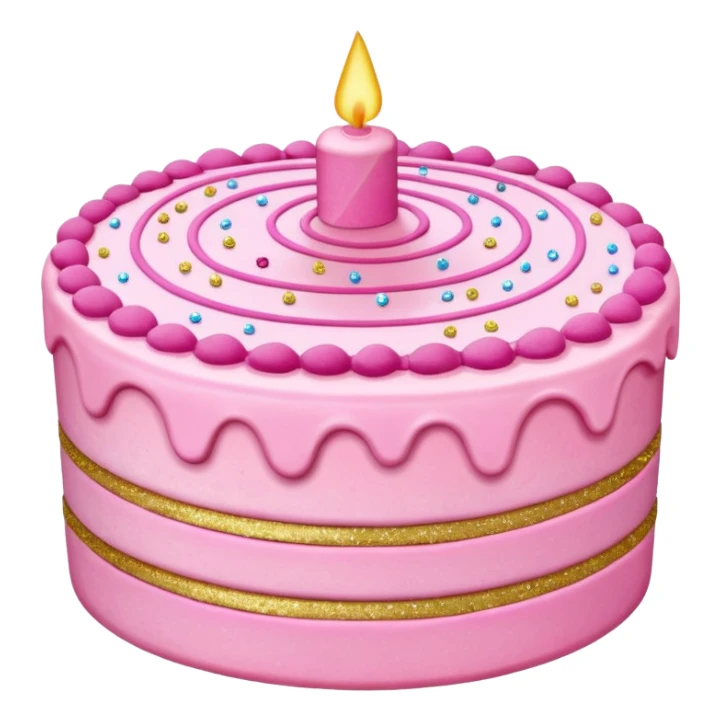 Glitter Pink Cake sticker