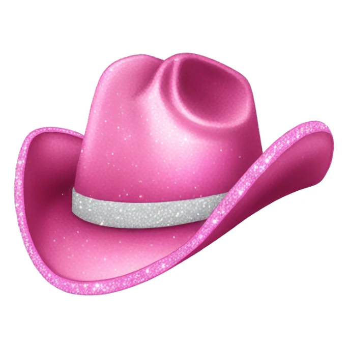 pink sparkly cowboy hat sticker