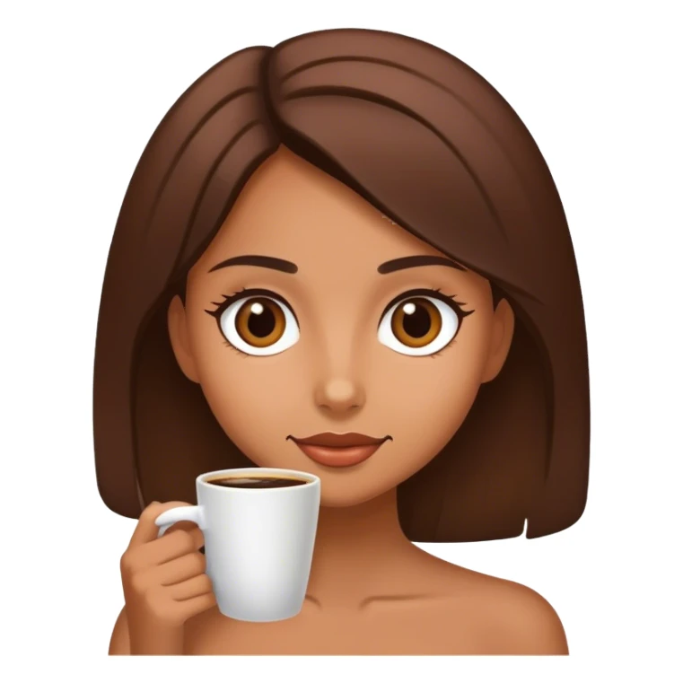 a girl with coffee  sticker