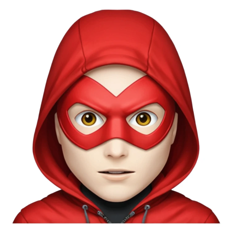 dc red hood with mask sticker