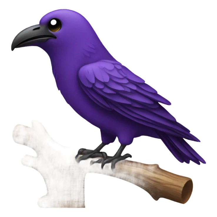 Purple raven celebrating sticker