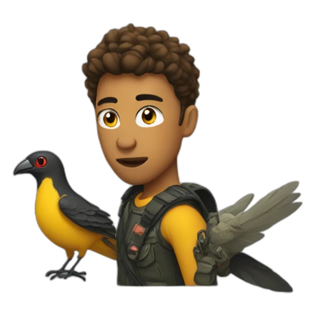 rebel and bird sticker