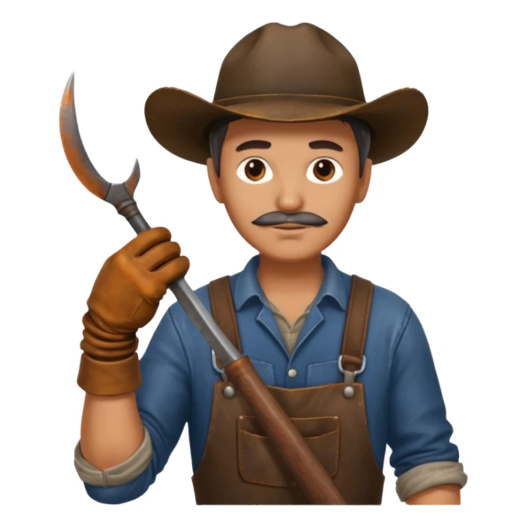 farmer sickle sticker
