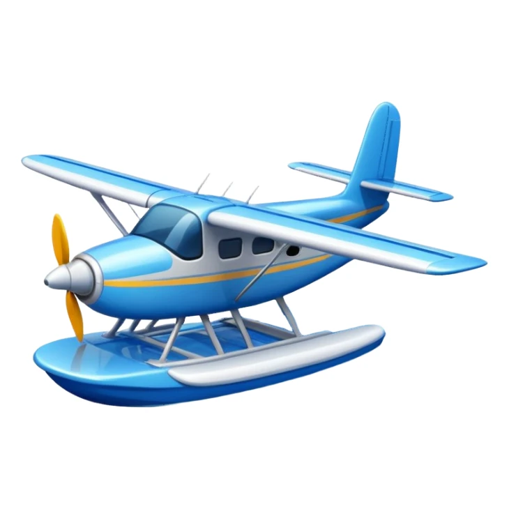 a seaplane on the water sticker