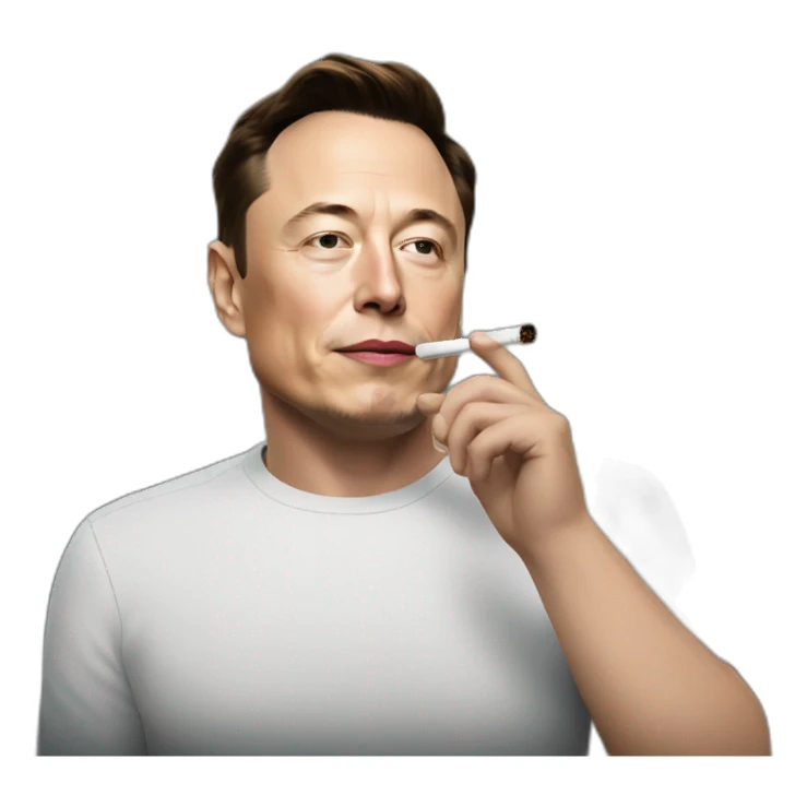 Elon musk smoking sticker