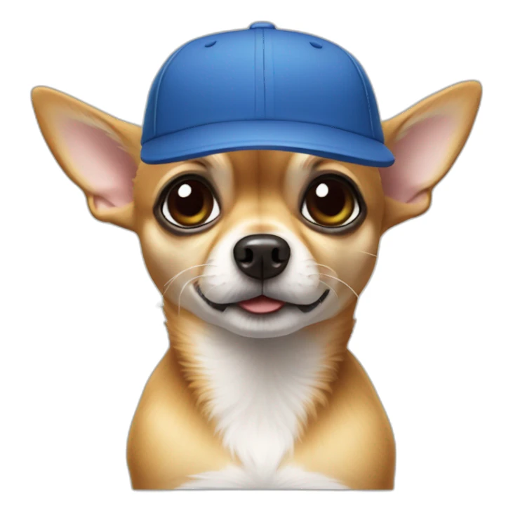 Chihuahua avec une casquette sticker