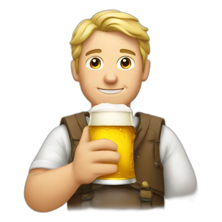 A swiss person drinking beer sticker