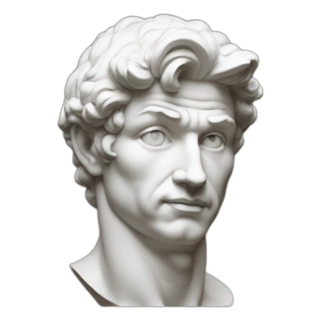 Michelangelo david modern sticker