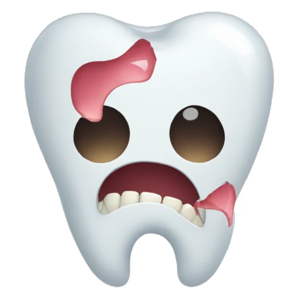 Broken tooth emoji  sticker