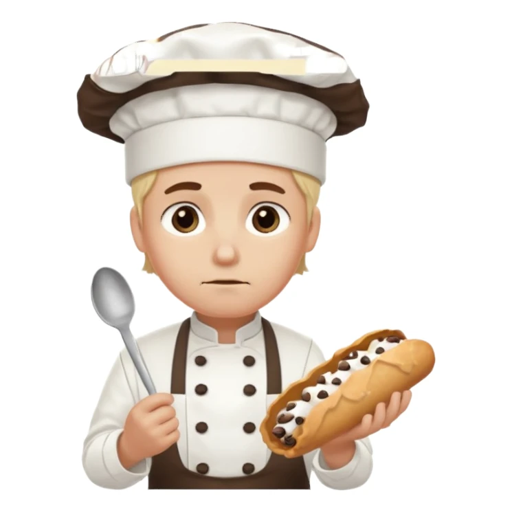 SAD SAD overworked pastry chef with cannoli sticker