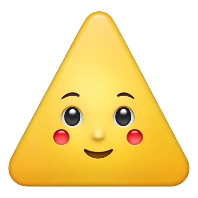 Apple emoji yellow flag triangle shape sticker