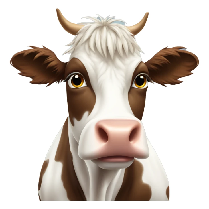 Cow with a bad hair day ￼ sticker