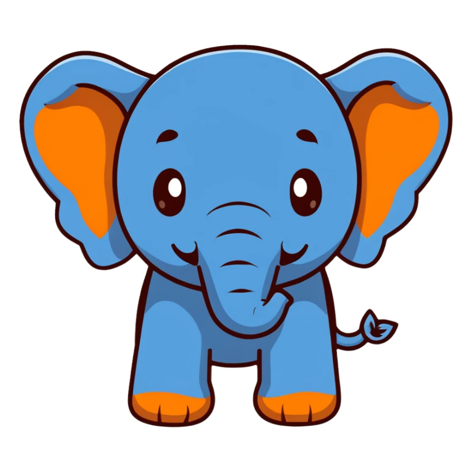 blue elephant sticker