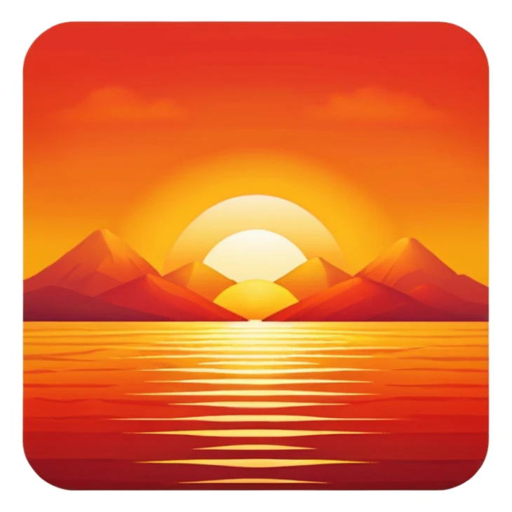 sunset sticker