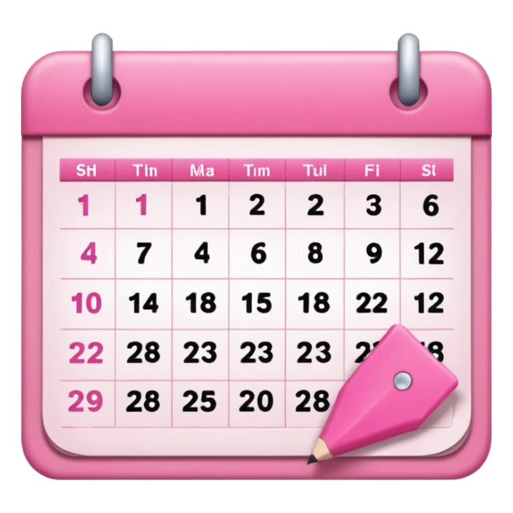 Change this calendar emoji 📆 to pink sticker