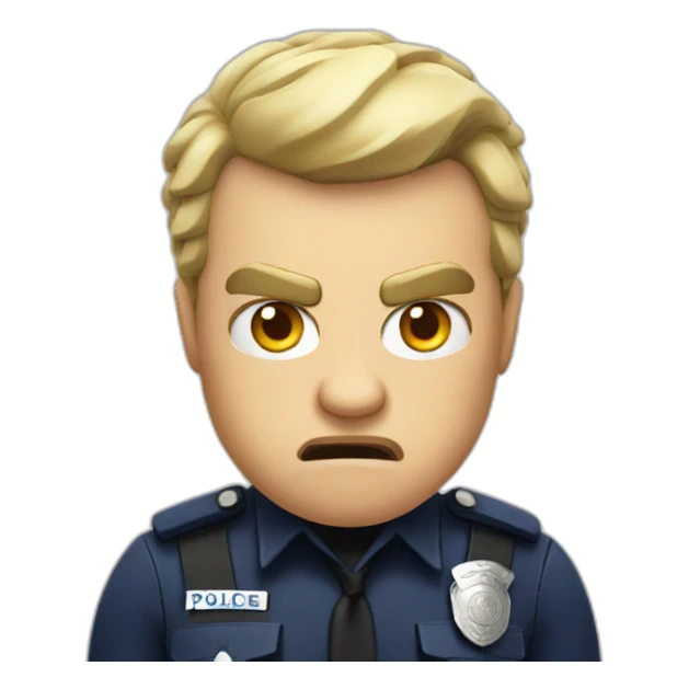 police angry sticker