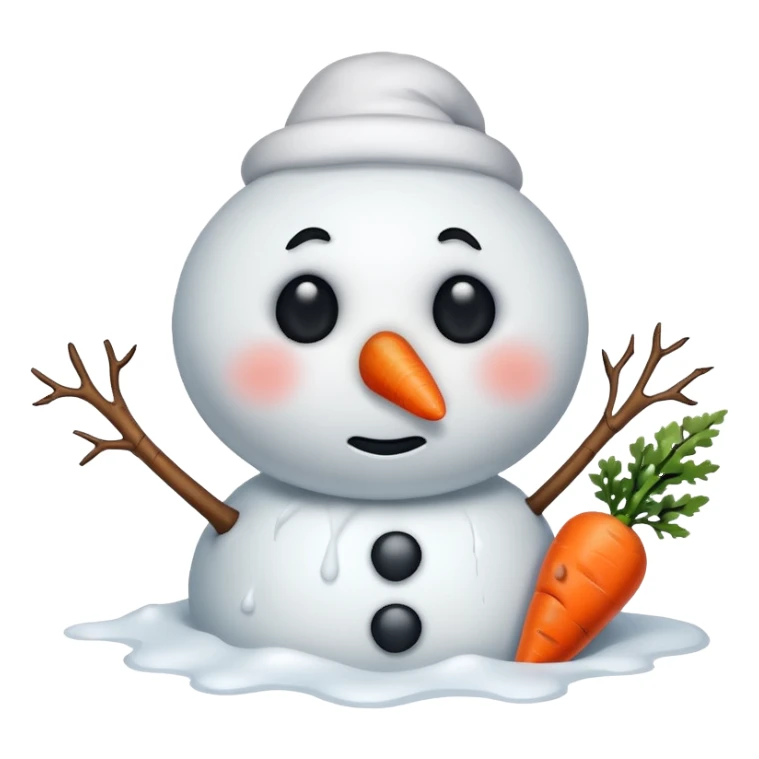melting snowman sticker
