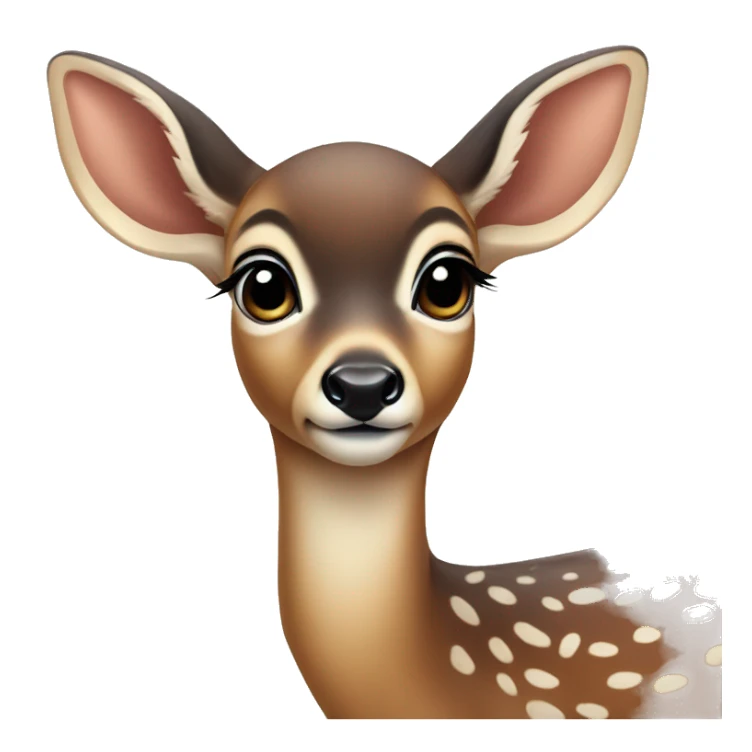 Cute baby deer with doe eyes  sticker