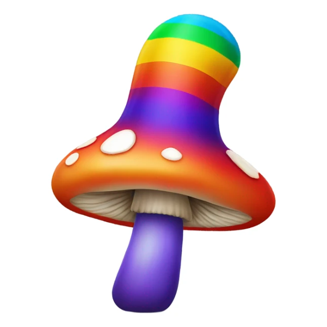 Rainbow mushroom sticker