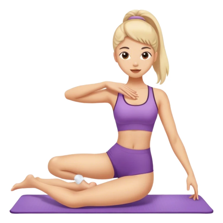 Girl doing Pilates sticker