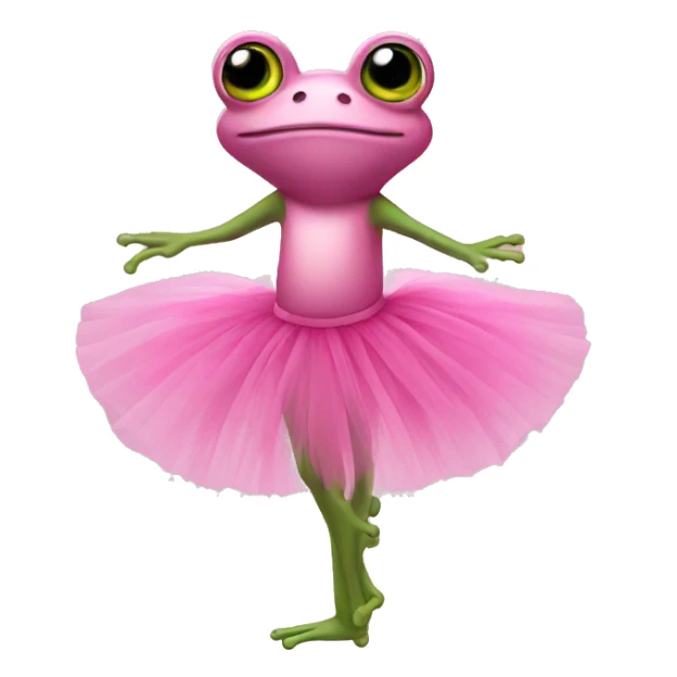 A frog in a pink tutu sticker