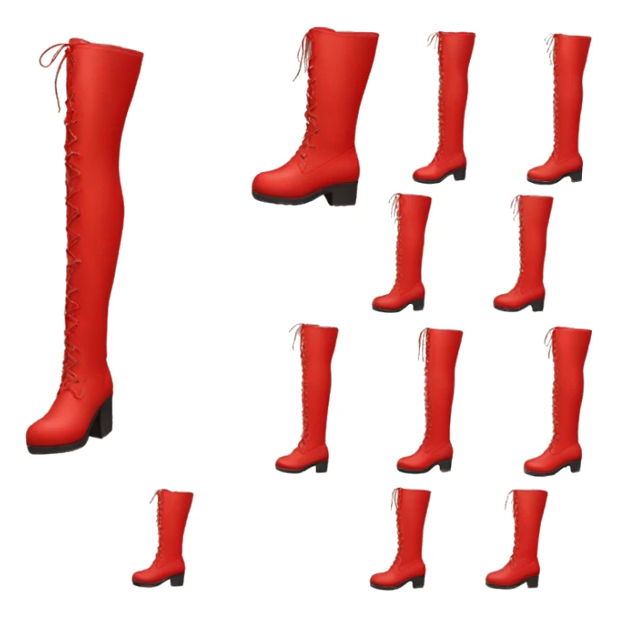 Red thigh high boots  sticker