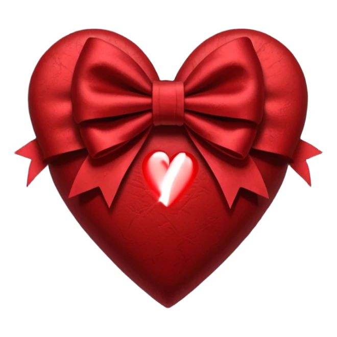 heart with a velvet bow, goth sticker