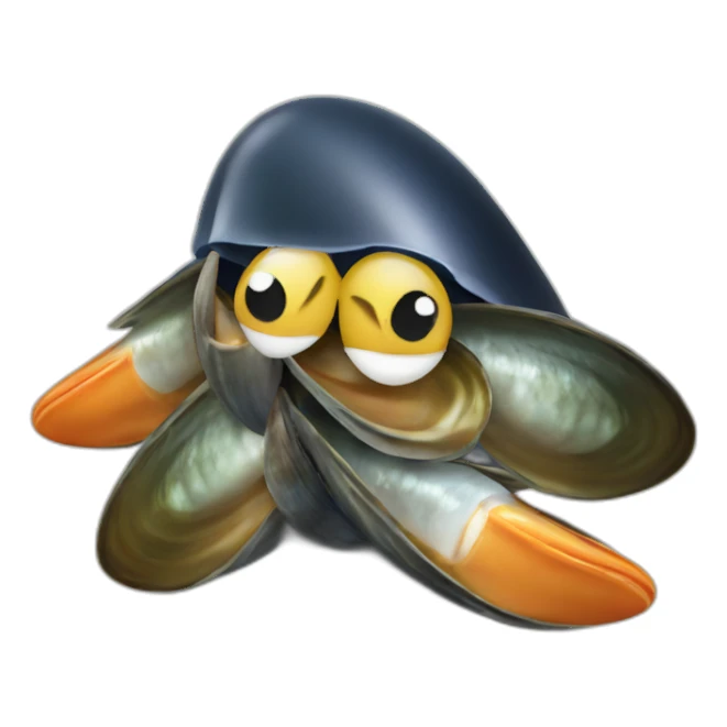Mussel partying sticker