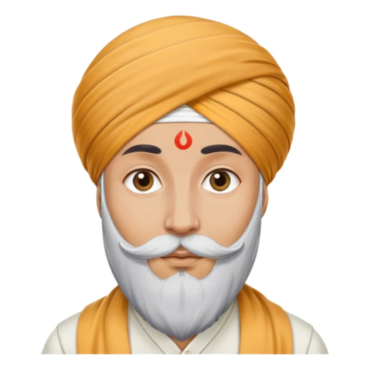 Sikh man with circular turban sticker