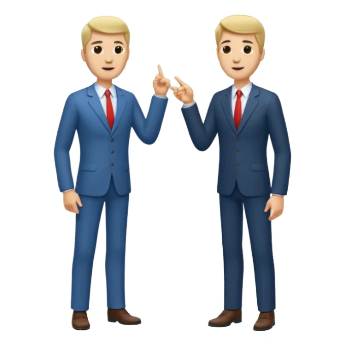 tall, lean, business men talking sticker