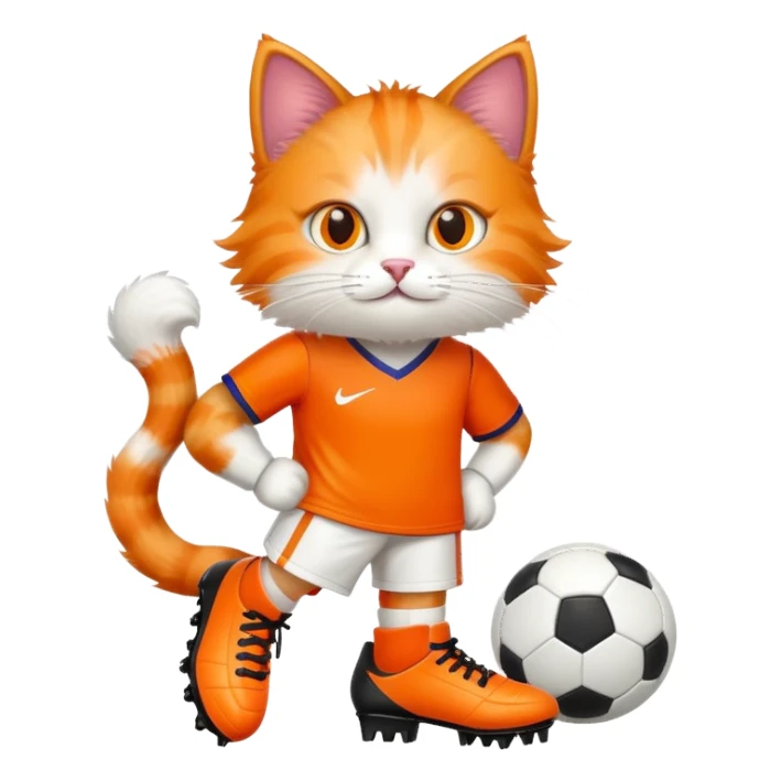 Cat wearing soccer boots sticker