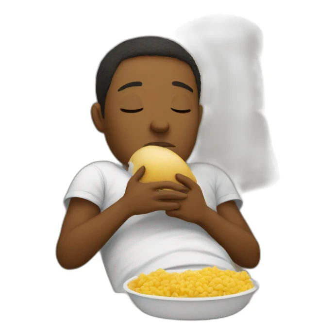 Eating while sleeping  sticker