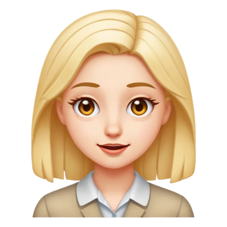 intelectual girl blinking sticker