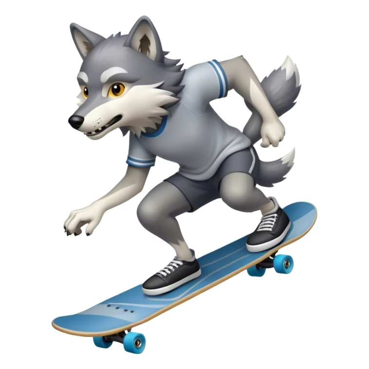 Wolf skateboarding sticker