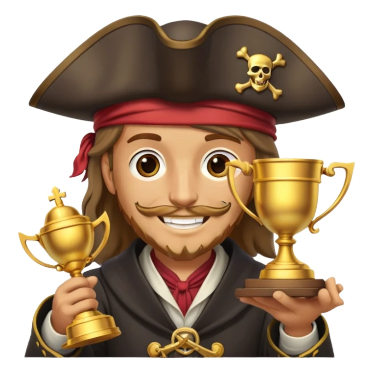 pirate wizard winning a trophy sticker