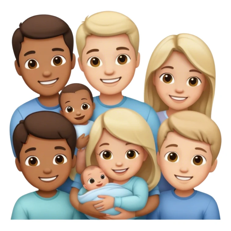 people making a baby sticker