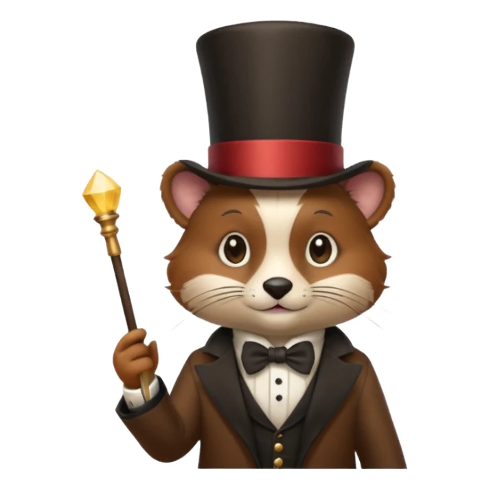 magician animal sticker
