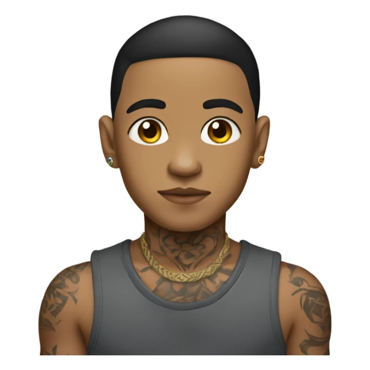 Lightskin boy with tattoos  sticker