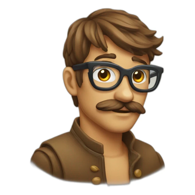 Roux avec lunette moche sticker