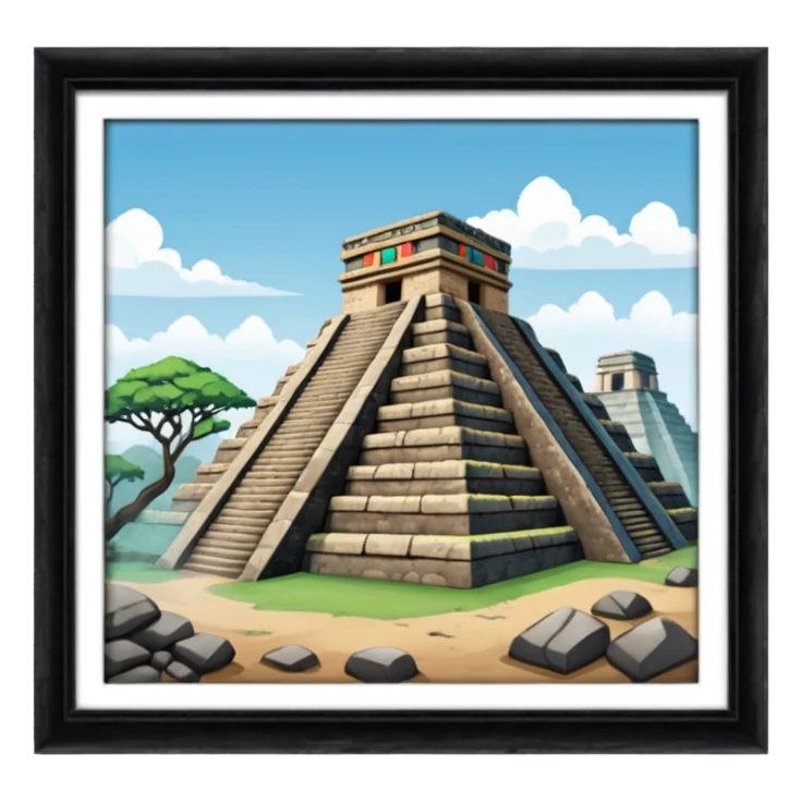 mayan ruins mexico sticker