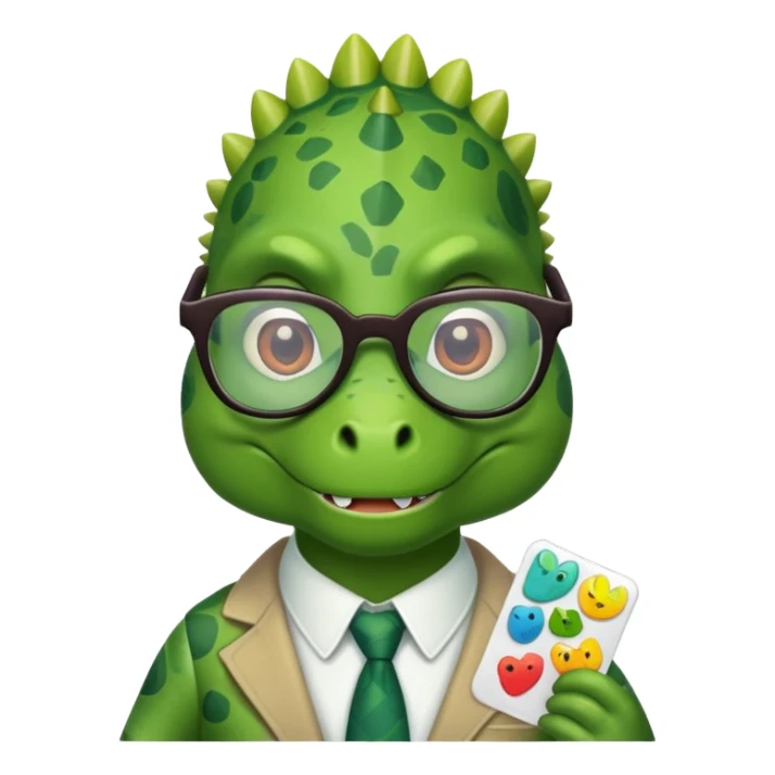 dino ux designer with stickers sticker