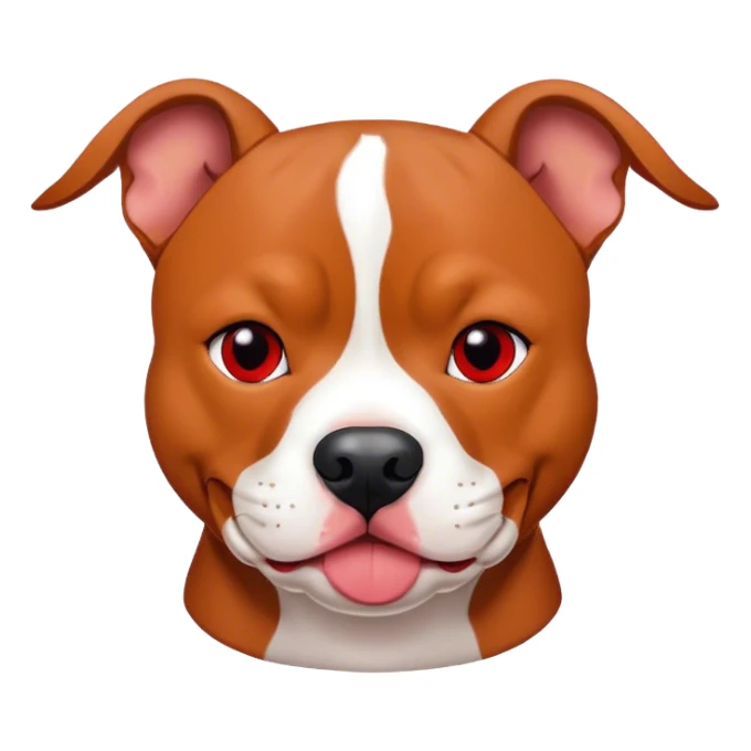 Red nose pitbull small sticker