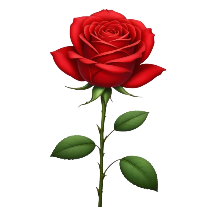 single red rose flower sticker