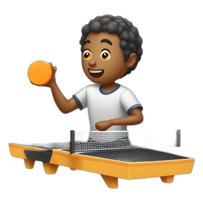 cheese playing ping pong sticker