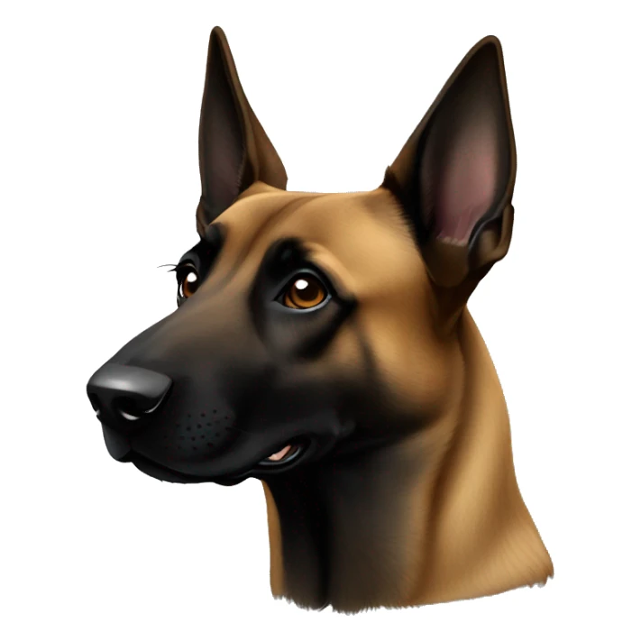 dark belgian malinois sticker