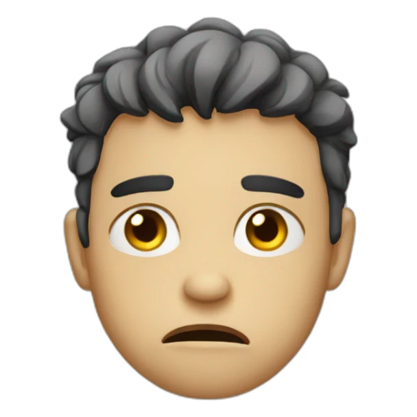 sad angry boy sticker