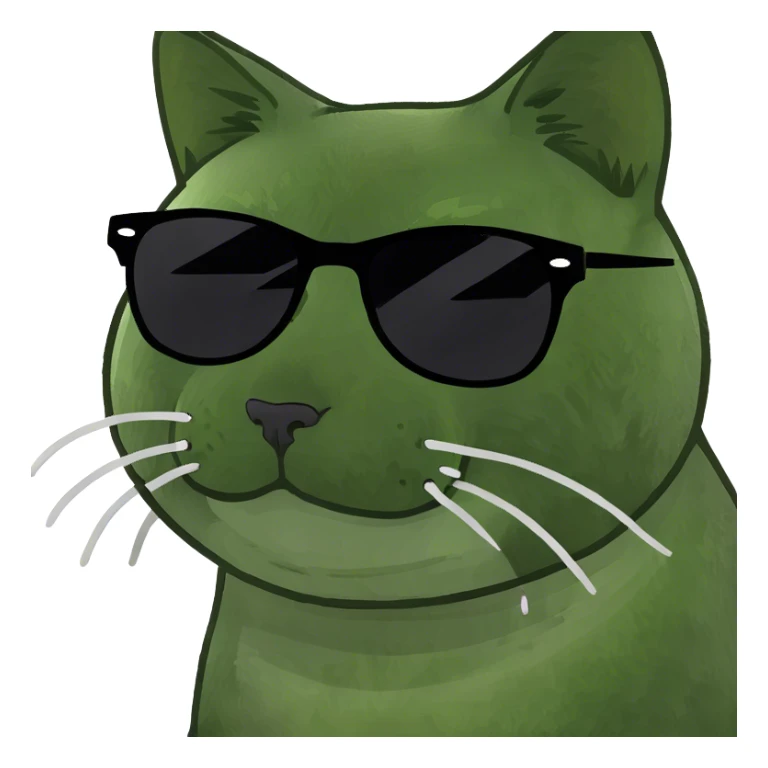 Cat with sunglasses sticker