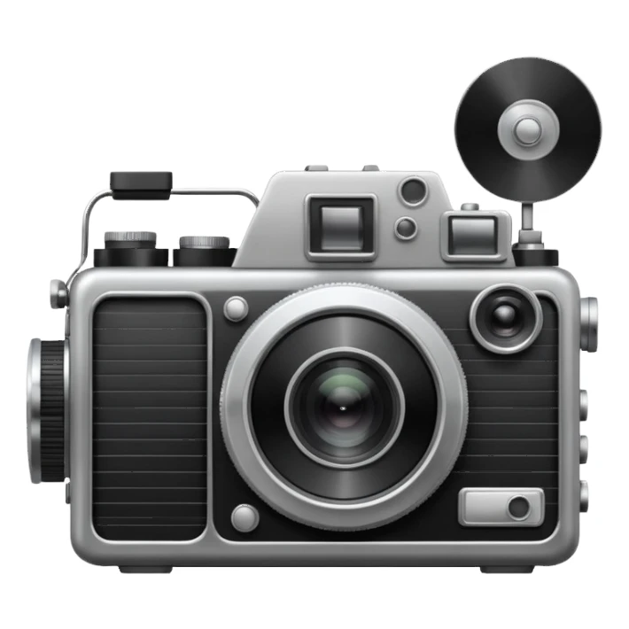 film camera with EKG reading sticker