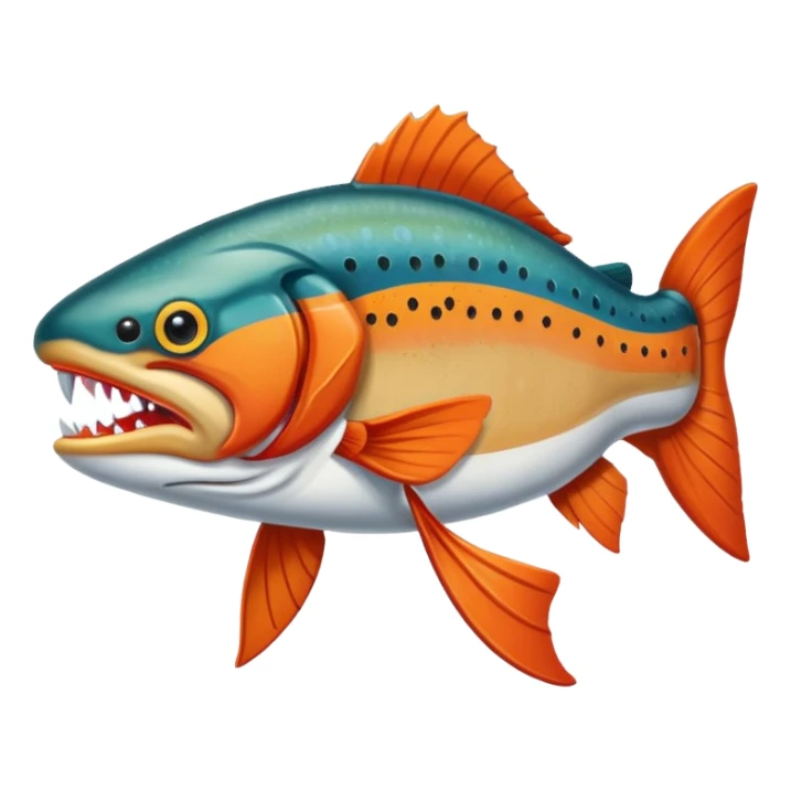 Cutthroat trout hockey mascot sticker