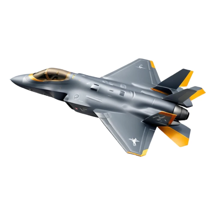 F-35 fighter jet in flight with no background. sticker